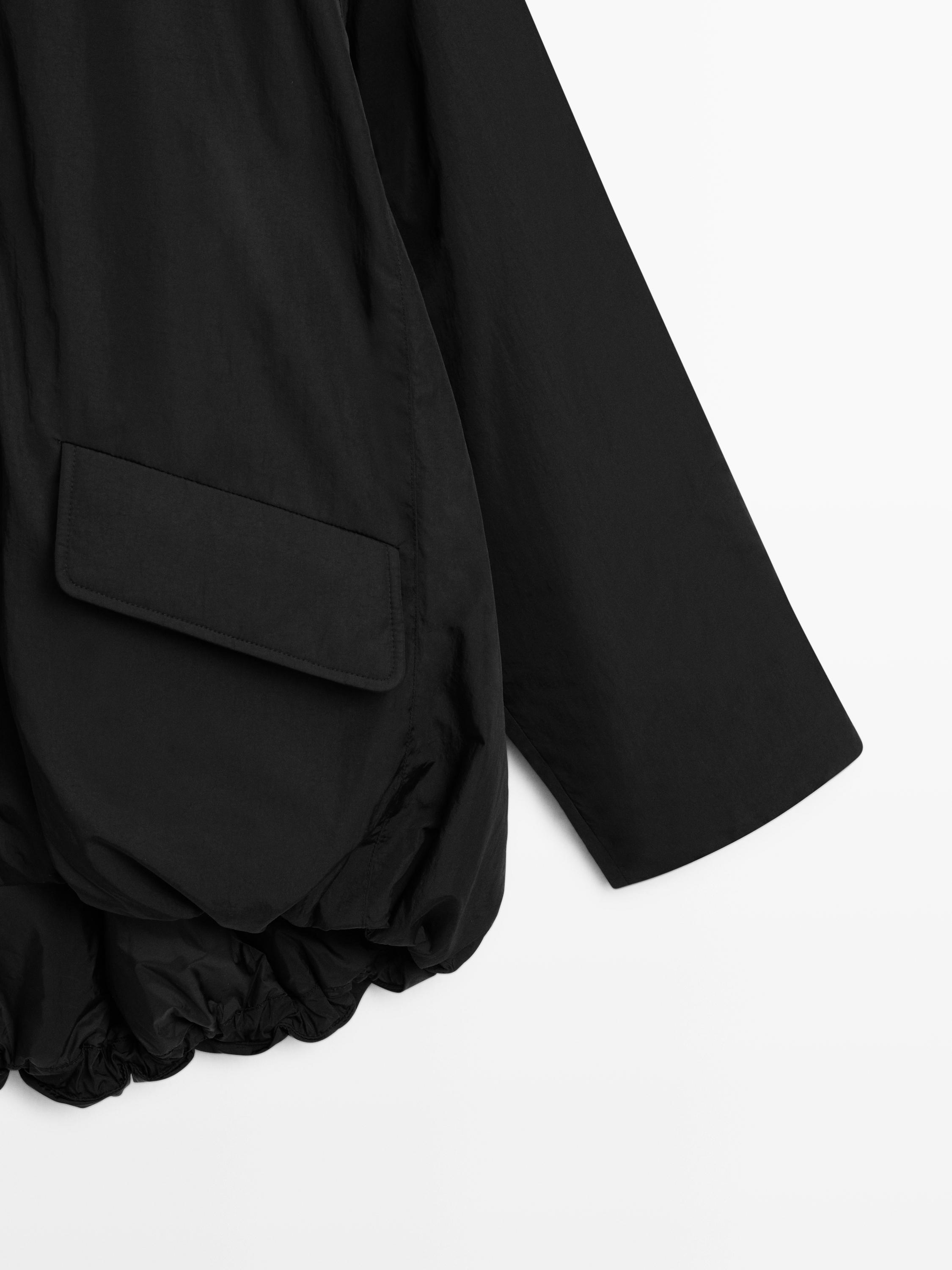 Parka longue en tissu technique